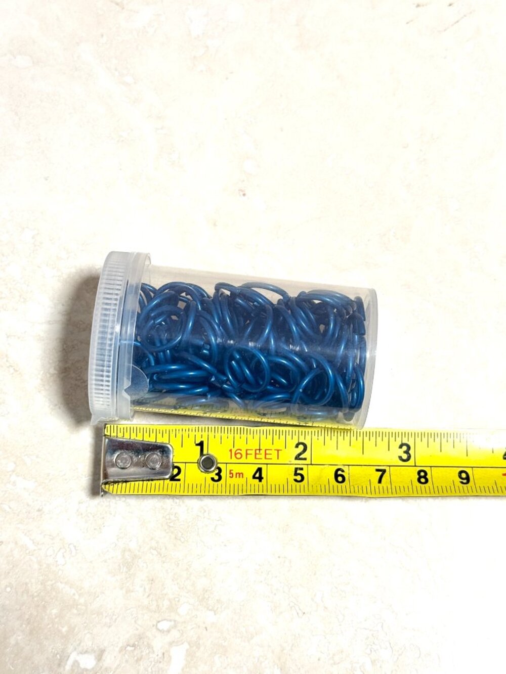 Large Metallic Blue Jump Rings - Picture 5 of 5